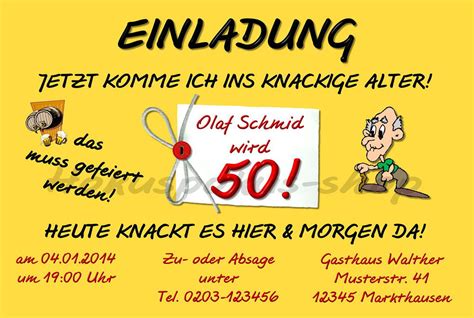 Coole Einladungen Zum 50 Geburtstag